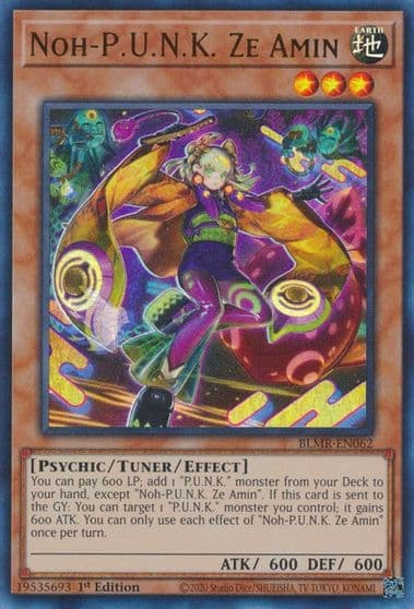 Noh PUNK Ze Amin Battles of Legend: Monstrous Revenge Yu-Gi-Oh! card