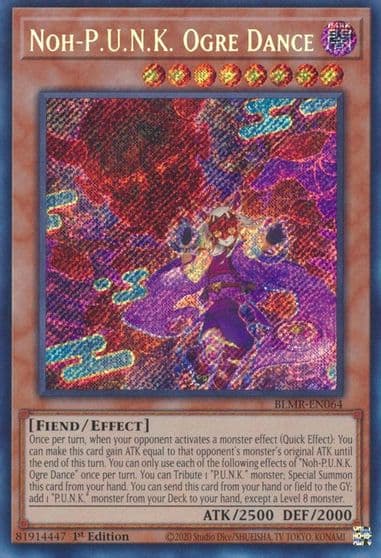 Noh PUNK Ogre Dance Battles of Legend: Monstrous Revenge Yu-Gi-Oh! card
