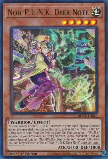 Noh PUNK Deer Note Battles of Legend: Monstrous Revenge Yu-Gi-Oh! card
