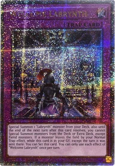 Welcome Labrynth Quarter Century Secret Rare Battles of Legend: Monstrous Revenge Yu-Gi-Oh! card