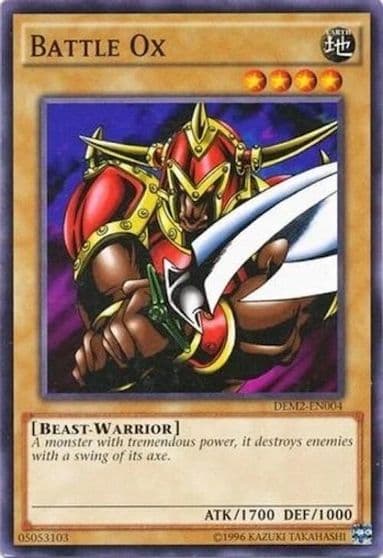 Battle Ox Speed Duel Demo Deck 2020 Yu-Gi-Oh! card