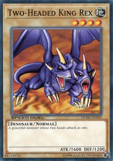 Two Headed King Rex Speed Duel Demo Deck 2020 Yu-Gi-Oh! card