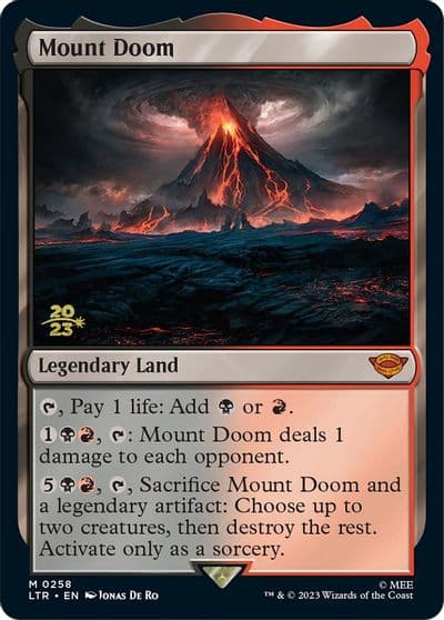 Mount Doom Prerelease Cards Magic card
