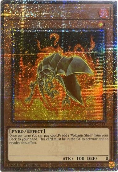 Volcanic Shell Quarter Century Secret Rare Battles of Legend: Monstrous Revenge Yu-Gi-Oh! card