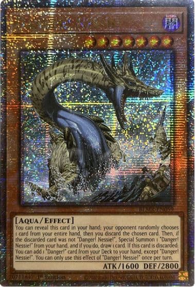 Danger Nessie Quarter Century Secret Rare Battles of Legend: Monstrous Revenge Yu-Gi-Oh! card