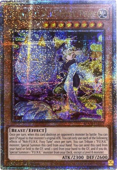 Noh PUNK Foxy Tune Quarter Century Secret Rare Battles of Legend: Monstrous Revenge Yu-Gi-Oh! card