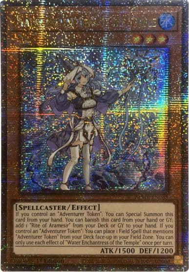 Water Enchantress of the Temple Quarter Century Secret Rare Battles of Legend: Monstrous Revenge Yu-Gi-Oh! card