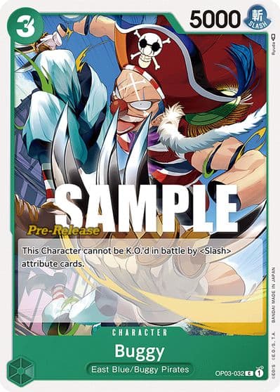 Buggy 032 Pillars of Strength Pre-Release Cards One Piece card