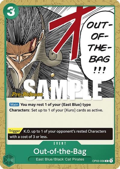 Out of the Bag Pillars of Strength Pre-Release Cards One Piece card