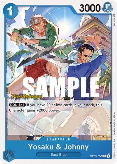 Yosaku and Johnny Pillars of Strength Pre-Release Cards One Piece card