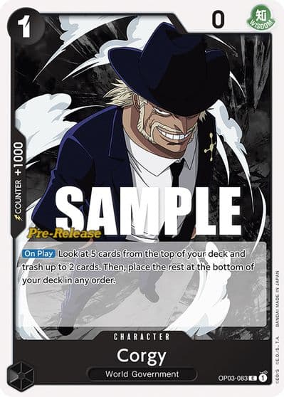 Corgy Pillars of Strength Pre-Release Cards One Piece card