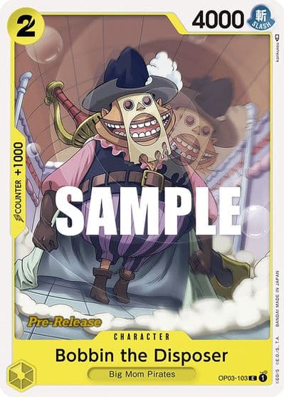 Bobbin the Disposer Pillars of Strength Pre-Release Cards One Piece card