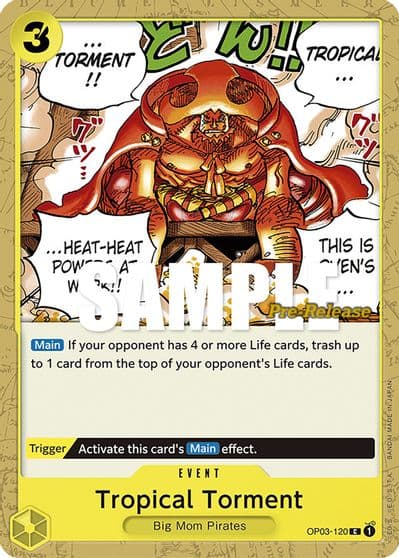 Tropical Torment Pillars of Strength Pre-Release Cards One Piece card