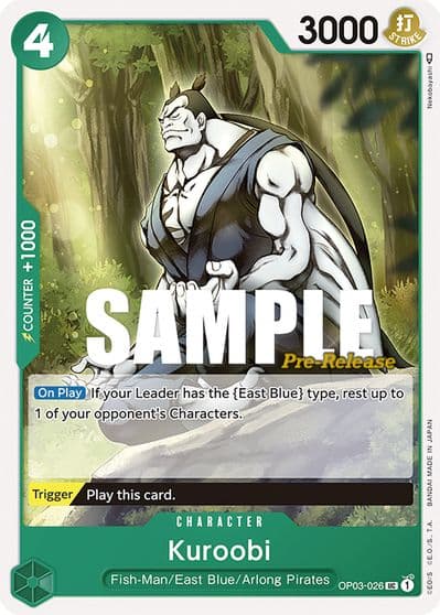 Kuroobi Pillars of Strength Pre-Release Cards One Piece card