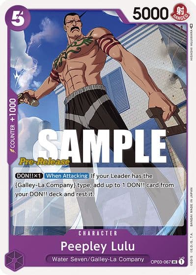 Peepley Lulu Pillars of Strength Pre-Release Cards One Piece card