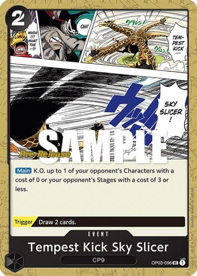 Tempest Kick Sky Slicer Pillars of Strength Pre-Release Cards One Piece card