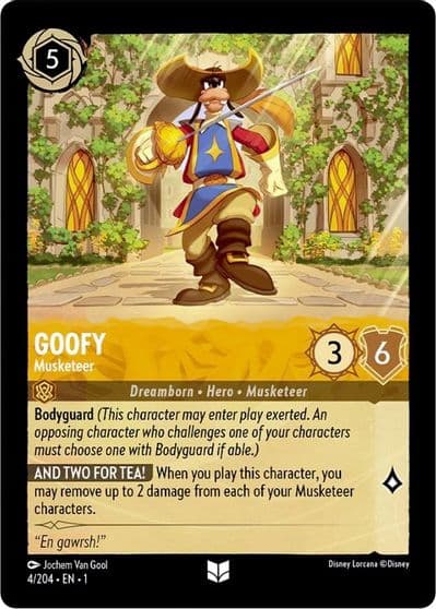 Goofy Musketeer The First Chapter Lorcana card