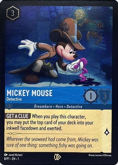 Mickey Mouse Detective Disney Lorcana Promo Cards Lorcana card