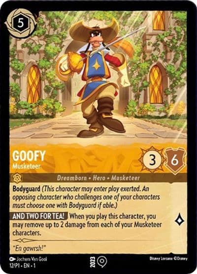 Goofy Musketeer Disney Lorcana Promo Cards Lorcana card