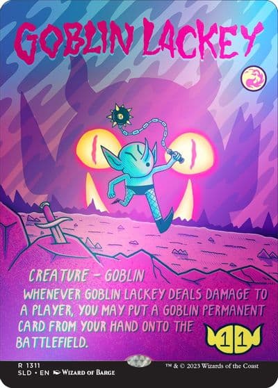 Goblin Lackey 1311 Rainbow Foil Secret Lair Drop Series Magic card