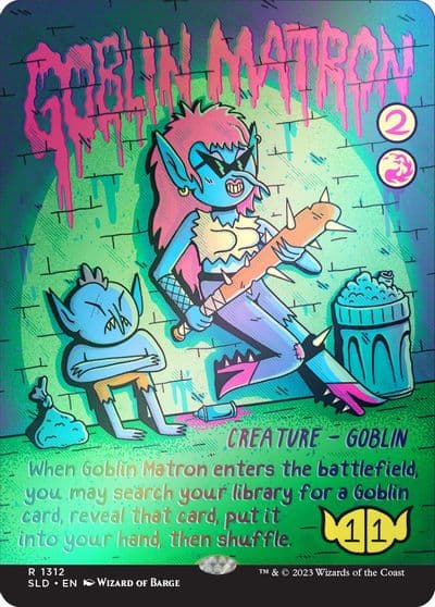 Goblin Matron Rainbow Foil Secret Lair Drop Series Magic card