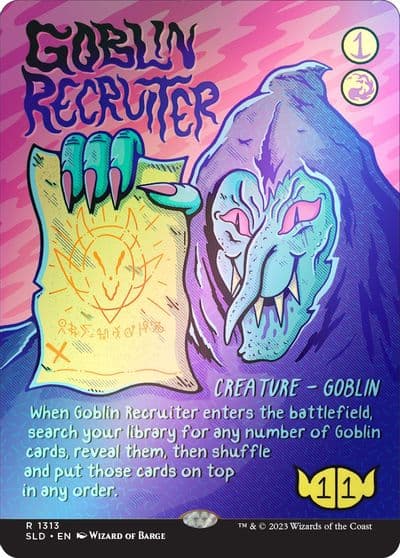 Goblin Recruiter Rainbow Foil Secret Lair Drop Series Magic card