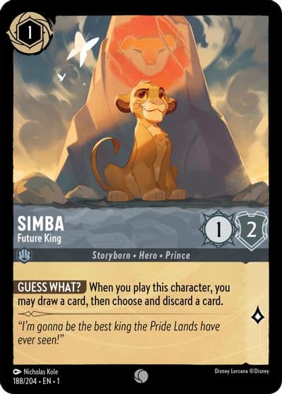 Simba - Future King The First Chapter Lorcana card
