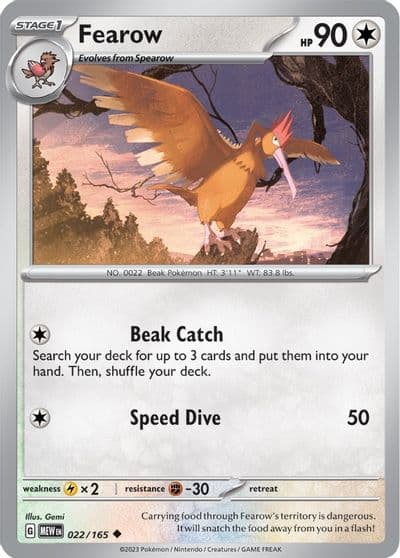 Fearow SV: Scarlet & Violet 151 Pokemon card