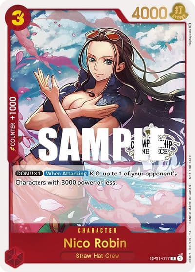 Nico Robin Store Championship Participation Pack One Piece Promotion Cards One Piece card