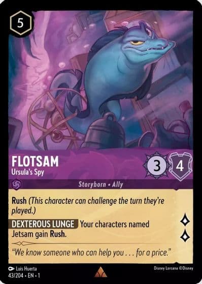 Flotsam Ursulas Spy The First Chapter Lorcana card