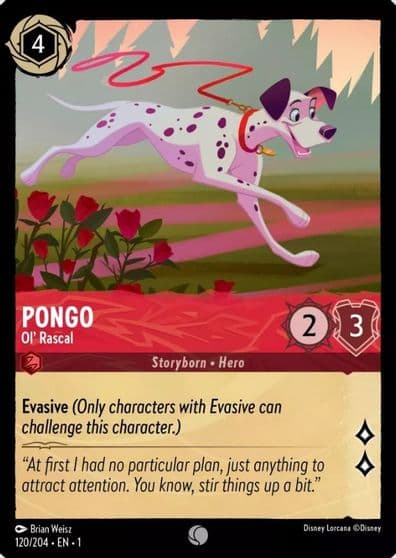 Pongo Ol Rascal The First Chapter Lorcana card
