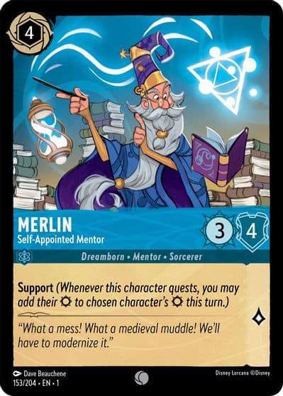 Merlin Self Appointed Mentor The First Chapter Lorcana card