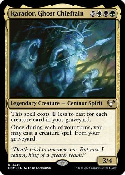 Karador Ghost Chieftain Commander Masters Magic card