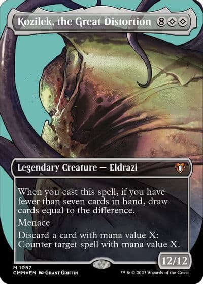Kozilek the Great Distortion Textured Foil Commander Masters Magic card