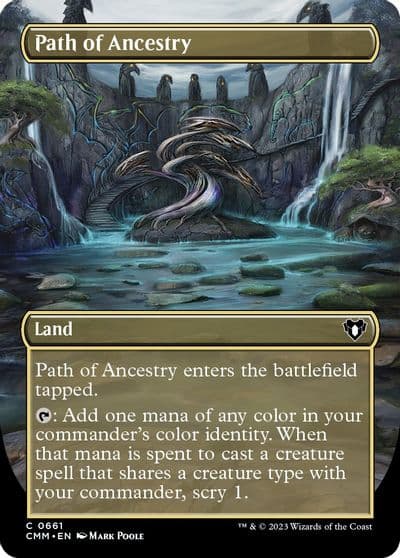 Path of Ancestry Borderless Commander Masters Magic card