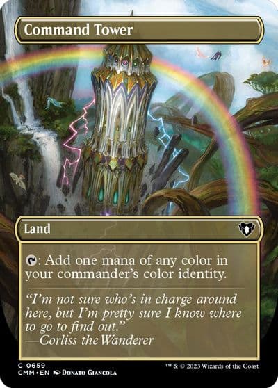 Command Tower Borderless Commander Masters Magic card