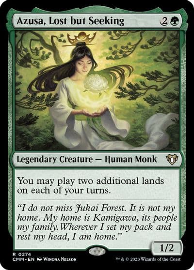 Azusa Lost but Seeking Commander Masters Magic card