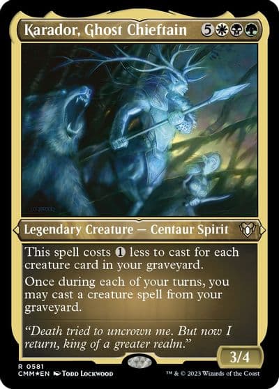 Karador Ghost Chieftain Foil Etched Commander Masters Magic card