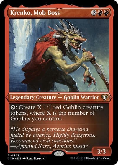 Krenko Mob Boss Foil Etched Commander Masters Magic card