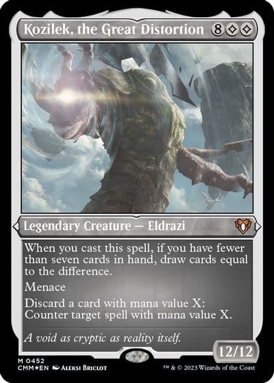 Kozilek the Great Distortion Foil Etched Commander Masters Magic card