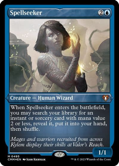 Spellseeker Foil Etched Commander Masters Magic card