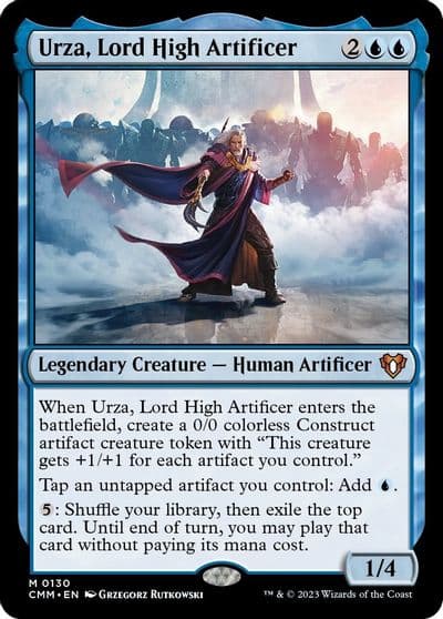 Urza Lord High Artificer Commander Masters Magic card