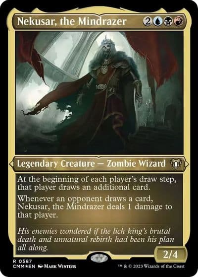 Nekusar the Mindrazer Foil Etched Commander Masters Magic card