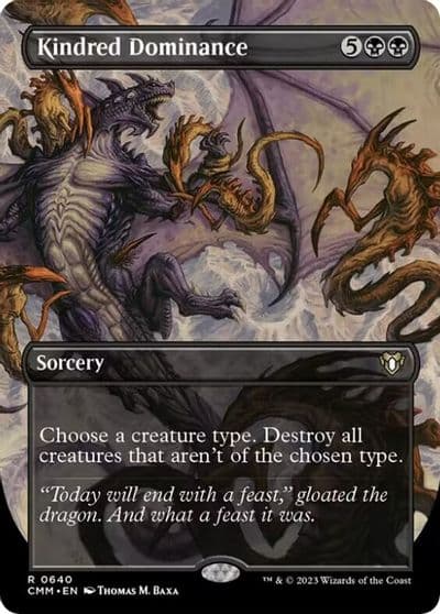 Kindred Dominance Borderless Commander Masters Magic card