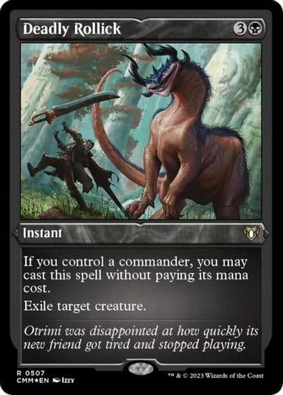Deadly Rollick Foil Etched Commander Masters Magic card