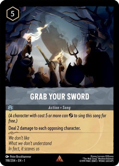 Grab Your Sword The First Chapter Lorcana card