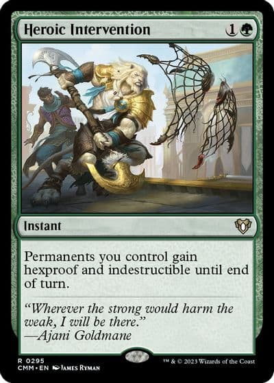 Heroic Intervention Commander Masters Magic card