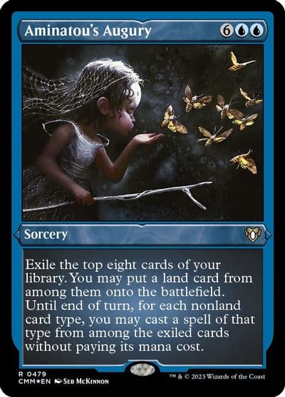 Aminatous Augury Foil Etched Commander Masters Magic card