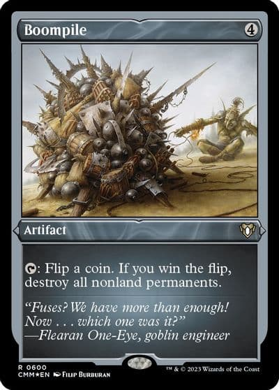 Boompile Foil Etched Commander Masters Magic card