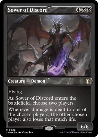 Sower of Discord Foil Etched Commander Masters Magic card